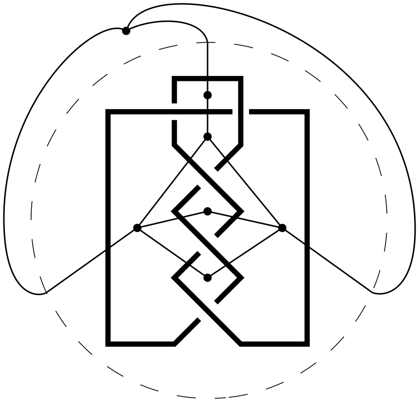 5_2 knot with dual